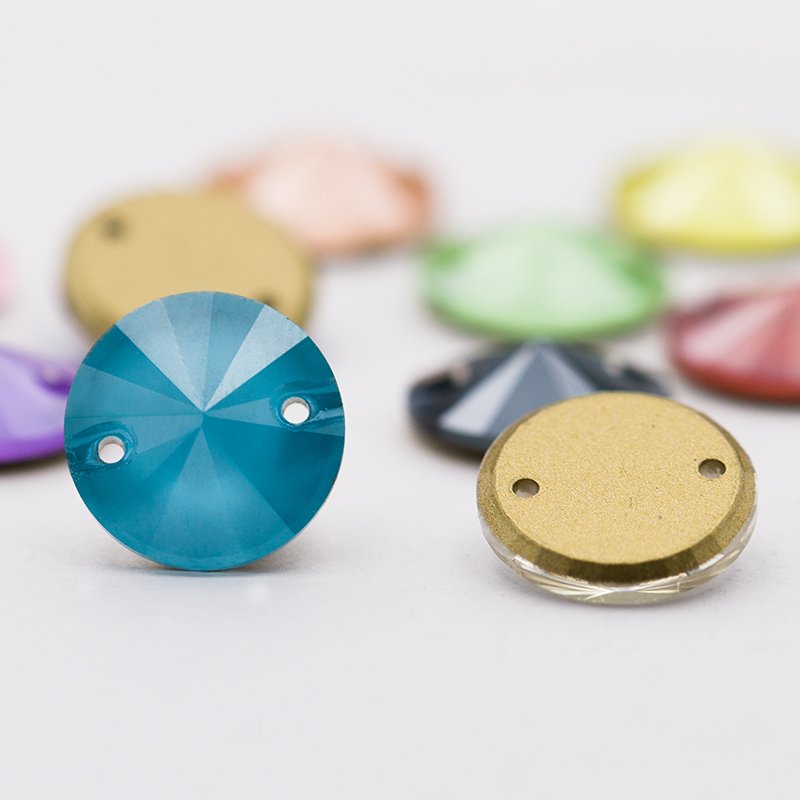 Xichuan Rivoli shaped 46 colors factory direct sale wholesale sew on crystal stones K9 glass jewelry crafts strass rhinestones