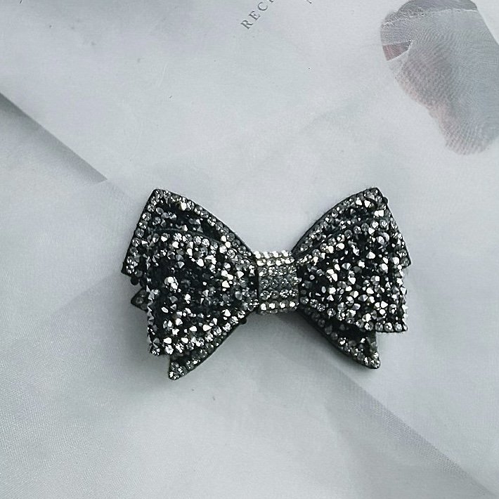 wholesale rhinestone beaded bow patches fancy shoes flower DIY resin applique Princess shoes girl