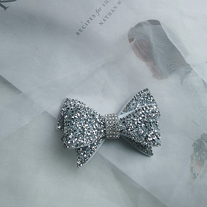 wholesale rhinestone beaded bow patches fancy shoes flower DIY resin applique Princess shoes girl