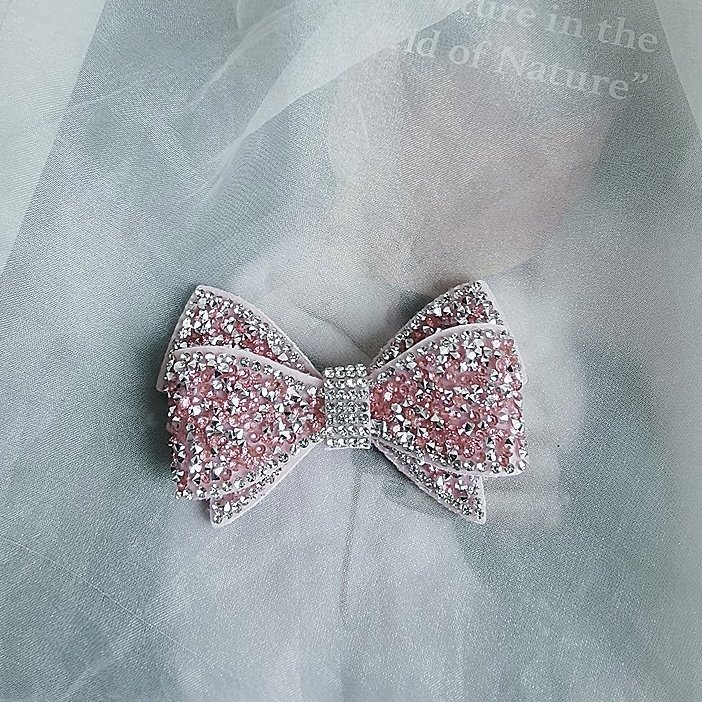 wholesale rhinestone beaded bow patches fancy shoes flower DIY resin applique Princess shoes girl