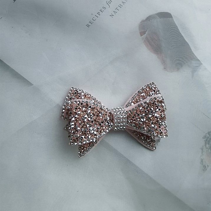 wholesale rhinestone beaded bow patches fancy shoes flower DIY resin applique Princess shoes girl