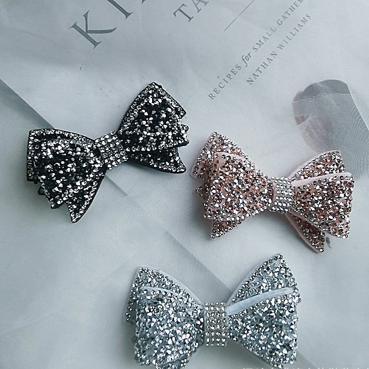 wholesale rhinestone beaded bow patches fancy shoes flower DIY resin applique Princess shoes girl