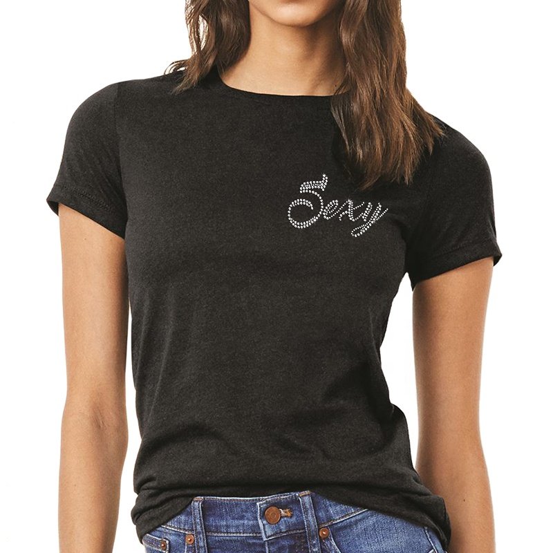 Custom Rhinestone Heat Transfer Letter Sexy Iron-on Rhinestone Transfer for T-Shirts