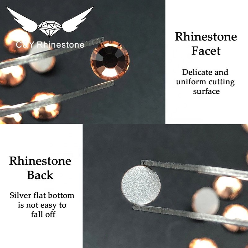 Wholesale Unlimited Flats SS16 Crysta For Nail Art Products Jelly Glue On Light Peach Rhinestones
