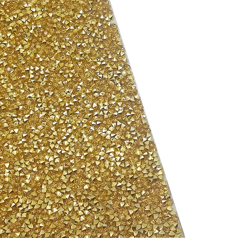 Bling Adhesive Rhinestone Mesh Hot Fix Crystal Rhinestone Wedding Gown Sheet Applique Sticker Sheet