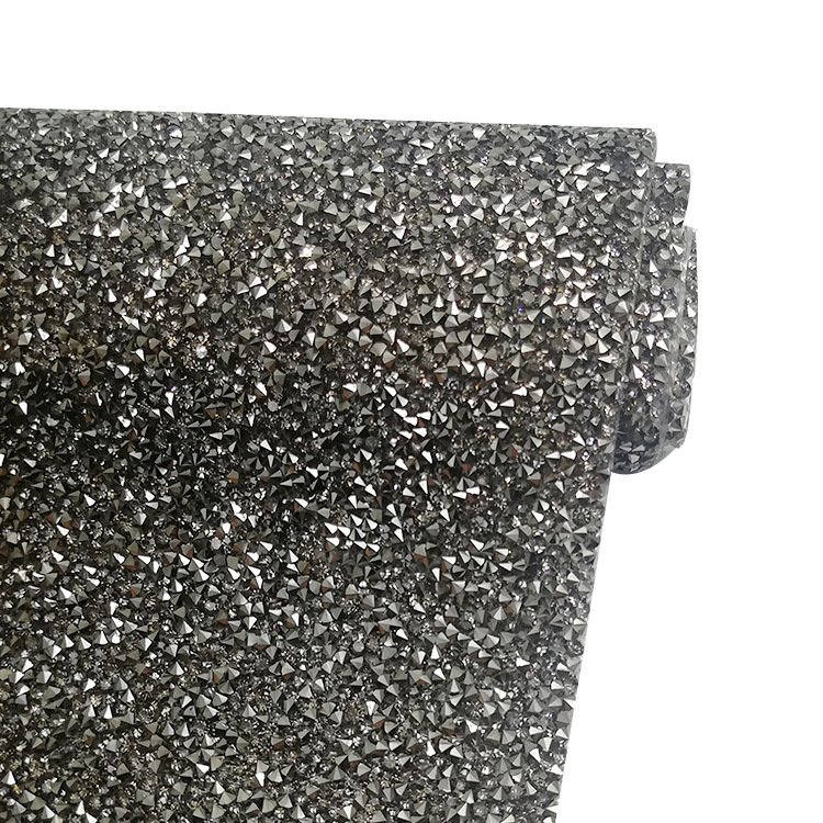 Bling Adhesive Rhinestone Mesh Hot Fix Crystal Rhinestone Wedding Gown Sheet Applique Sticker Sheet