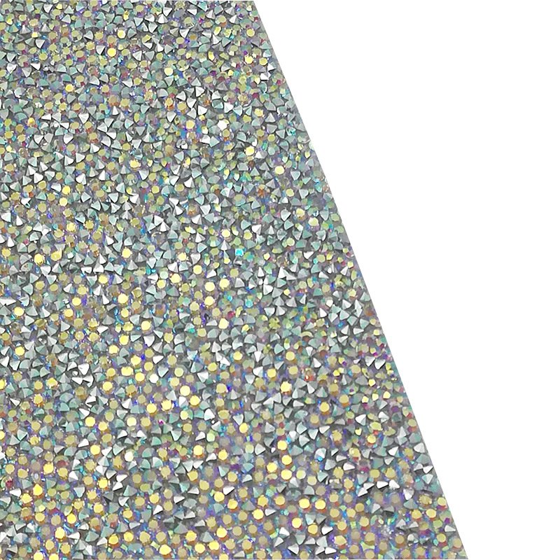 Bling Adhesive Rhinestone Mesh Hot Fix Crystal Rhinestone Wedding Gown Sheet Applique Sticker Sheet