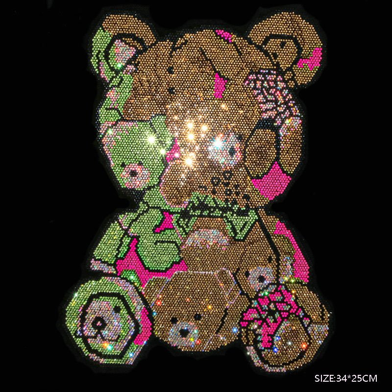 Factory Price Rhinestone Iron On Transfer Motif Hot Fix Rhinestone Heat Transfers Custom Designs For T shirt
