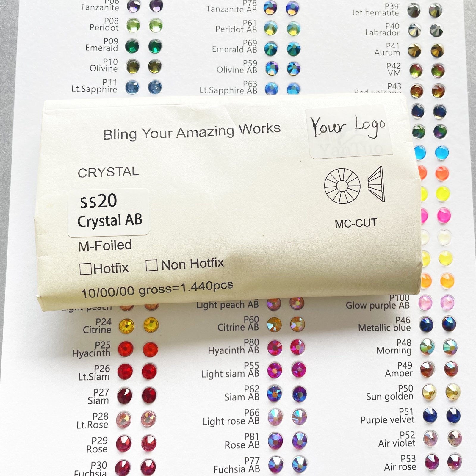 Hot Fix Rhinestones Color Chart Crystal Excellent High Quality Machine Cut Strong Glue Shoes Glass Rhinestones 1 Bag Lead Free