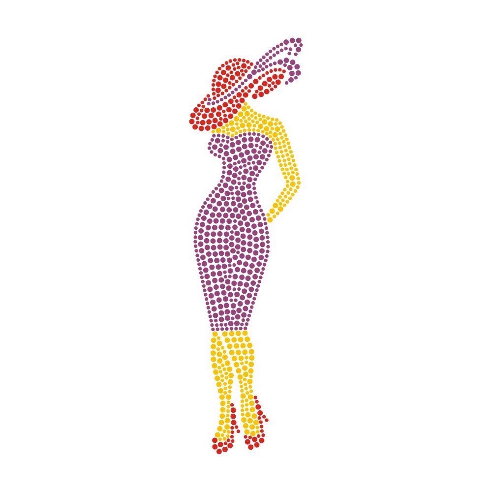 Hot fix transfer in stock new style woman girl Patterns hot fix rhinestone motif for clothes