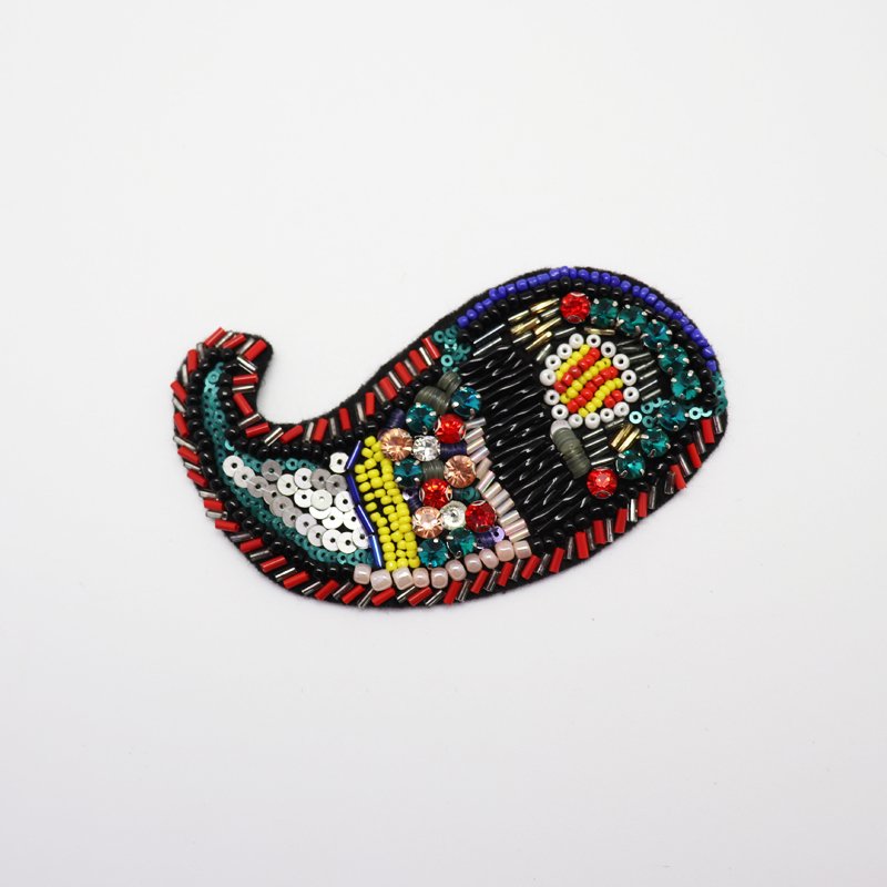 OEM Sew On Patch Rhinestone Luxury Embroidery Patch Large Embroidery Patches
