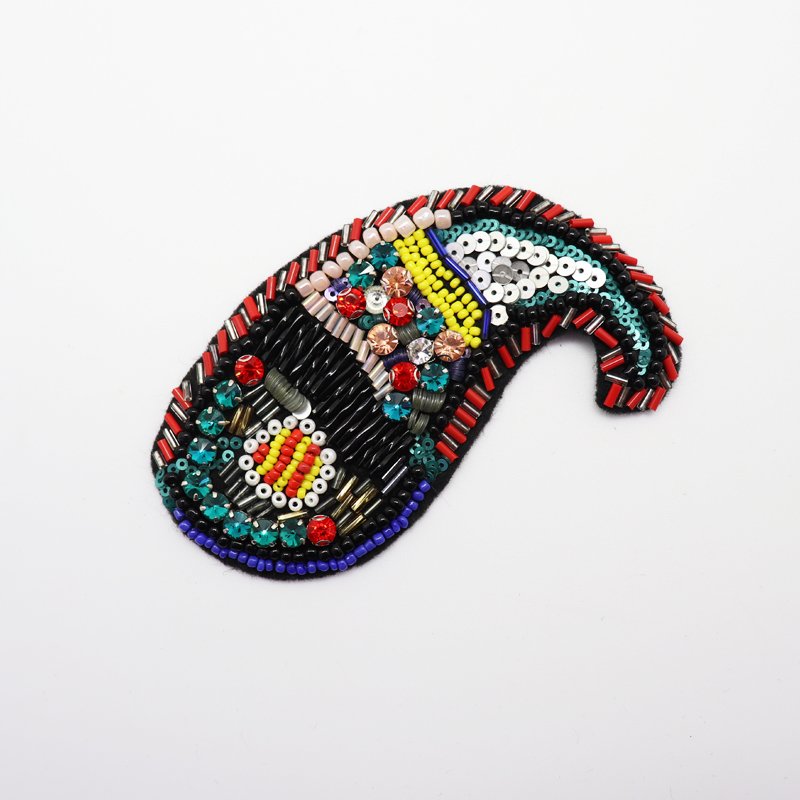 OEM Sew On Patch Rhinestone Luxury Embroidery Patch Large Embroidery Patches