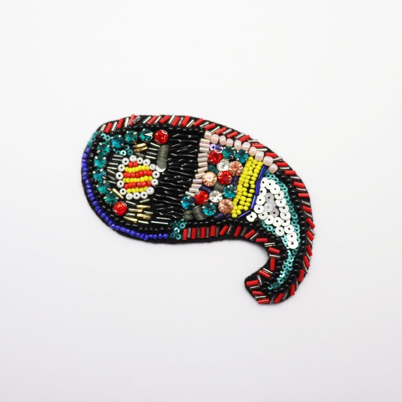 OEM Sew On Patch Rhinestone Luxury Embroidery Patch Large Embroidery Patches