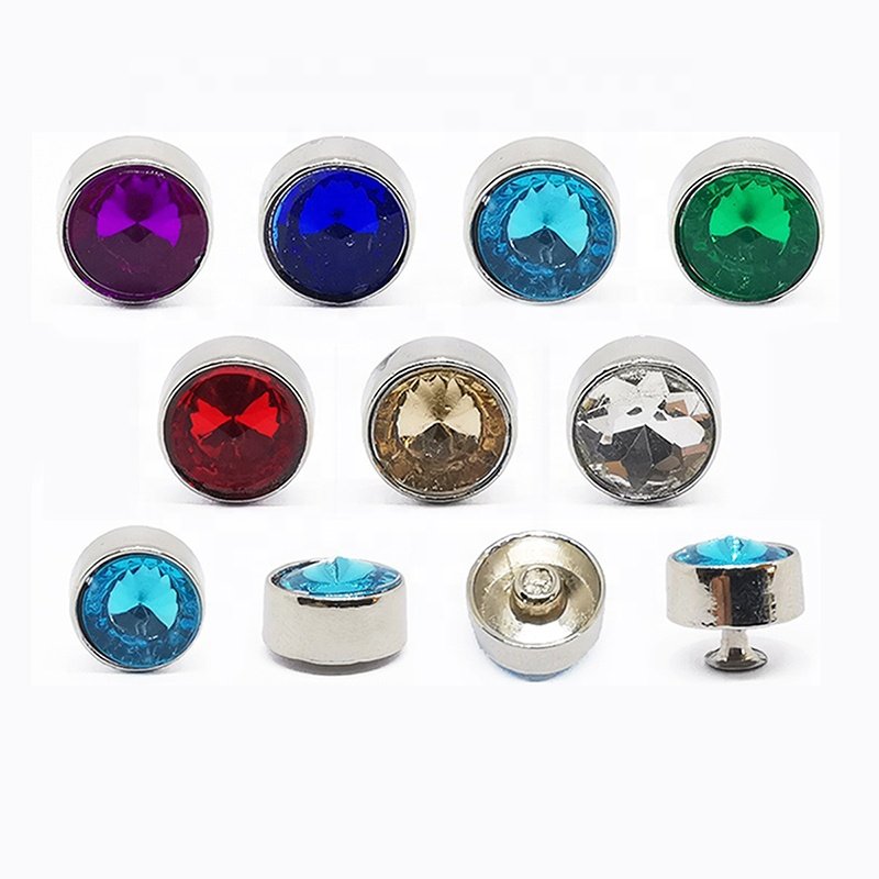 ZD006 High Quality Acrylic Diamond Crystal Rhinestone Stud Rivet For Cloth Bag Shoes