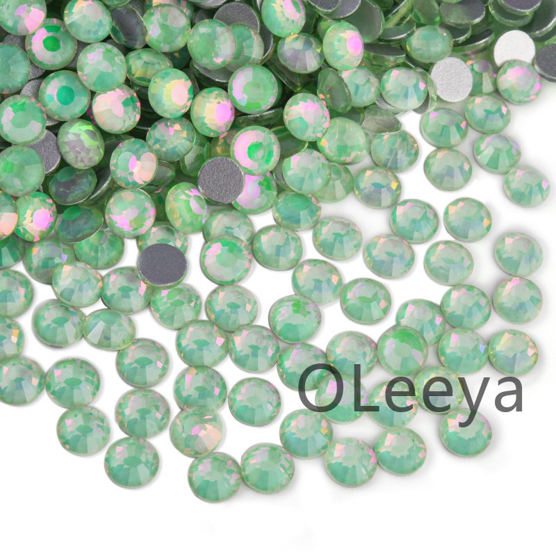 Oleeya Wholesale Rhinestones 12 Same Cut SS6- SS30 Glass Shiny Pink Flatback Non Hotfix Crystal For DIY Accessories Tumblers
