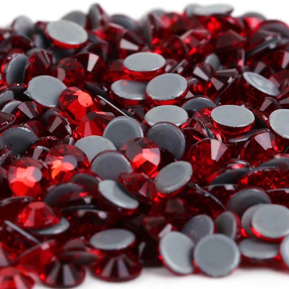 Red Flat Back Rhinestone Glass Crystal Diamond Non-hotfix Rhinestones Nail Gemstone Ss4 _ Ss40