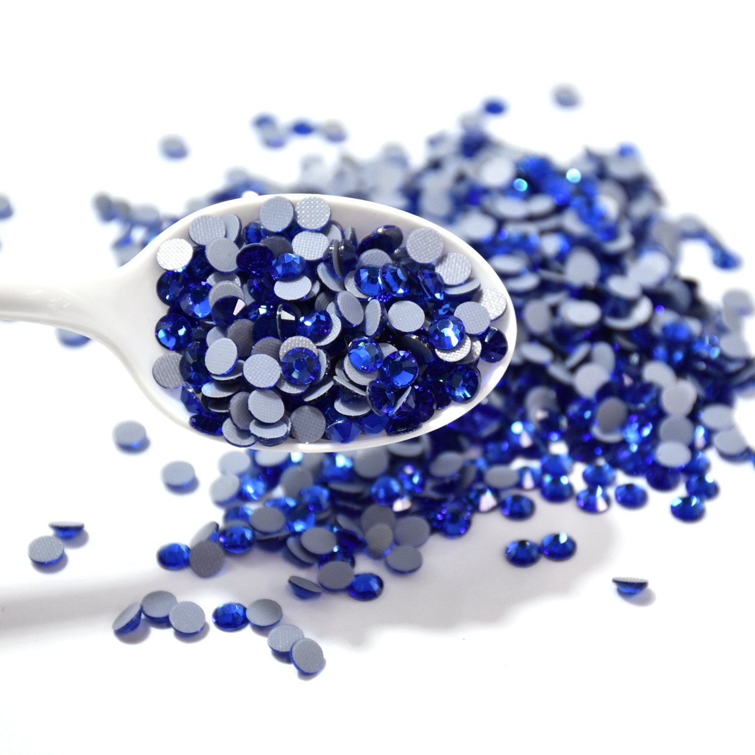 Yantuo New Hot Fix Glass Rhinestone Sapphire Color Not easy to fall off the bottom For Clothing