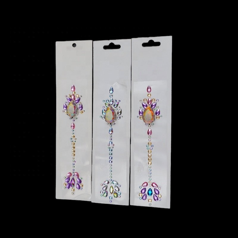 Free sample wholesale Rhinestone Tattoo face gems festival halloween Fashion LED Jewelry Sticker Crystal Sticker