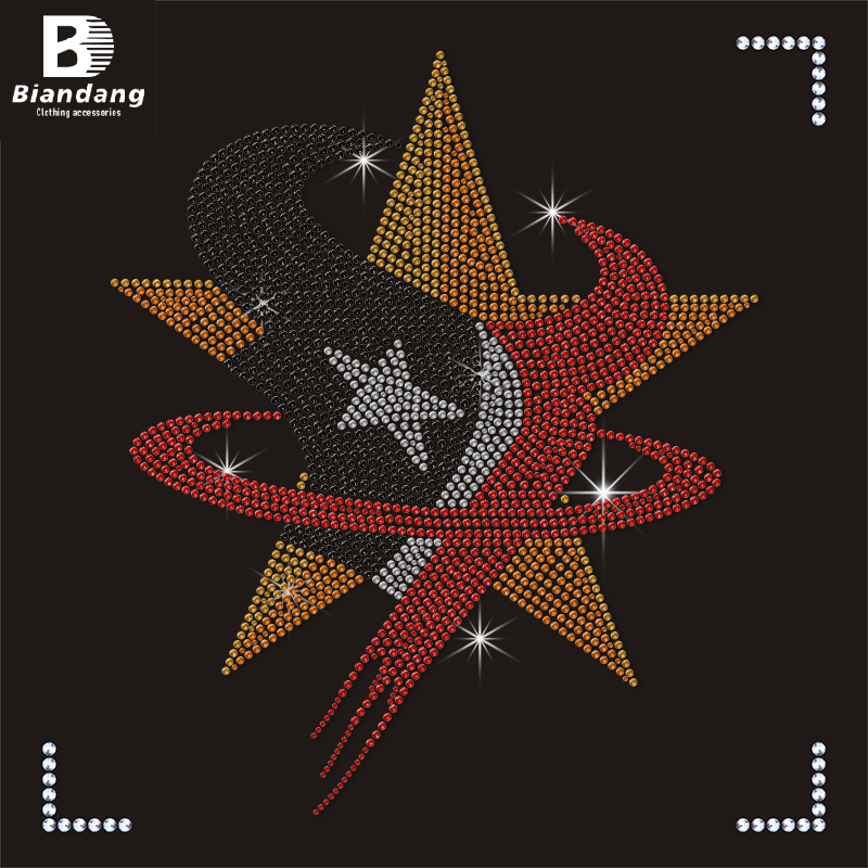 Houston Texans Custom NFL Team Heat Transfers Diamond Rhinestone Heat Transfer for T-shirts