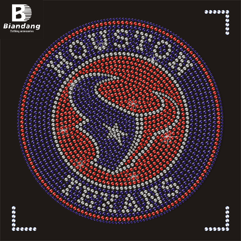 Houston Texans Custom NFL Team Heat Transfers Diamond Rhinestone Heat Transfer for T-shirts