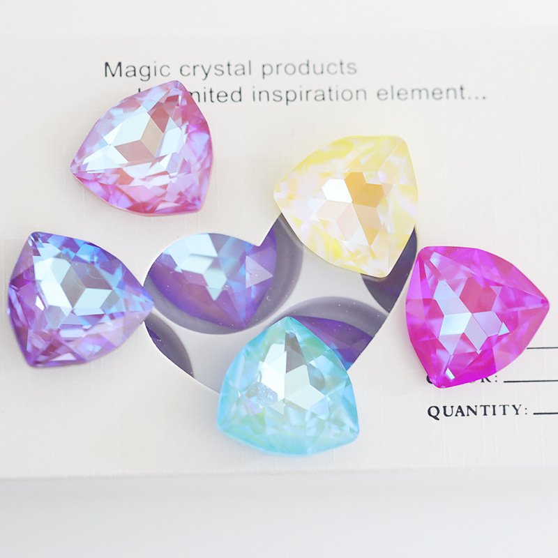 SZ Trillant Fancy Stone K9 Crystal Diamond Gems Stone Point Back Glass Rhinestones For Nail Art Clothing Accessories