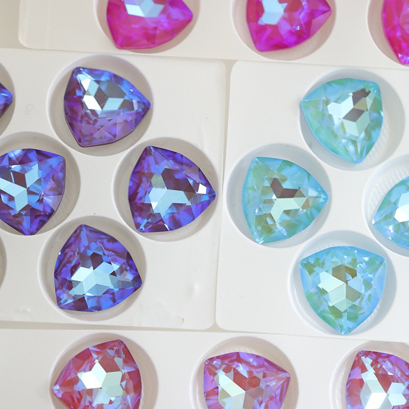 SZ Trillant Fancy Stone K9 Crystal Diamond Gems Stone Point Back Glass Rhinestones For Nail Art Clothing Accessories
