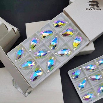 Multishape Multicolor Crystal Bears with Sew-On Rhinestones Garment Accessories for Jewelry Making