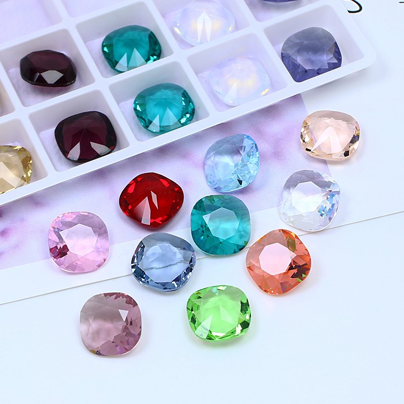 Dongzhou Square transparent glass rhinestones K9 crystal fancy stone wholesale loose crystal beads for jewelry diy accessories