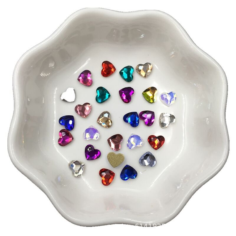 Bling Multiple Packaging Love Mix Color Shaped Crystal Stone Glass Non Hotfix Rhinestones