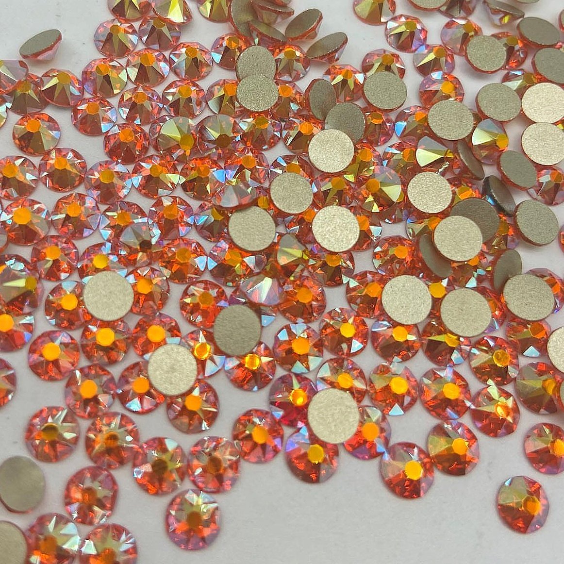 Factory 16 cut 2088 rhinestones Crystal AB 8+8 Glass Rhinestone Non Hot Fix Flat Back For Nail Art