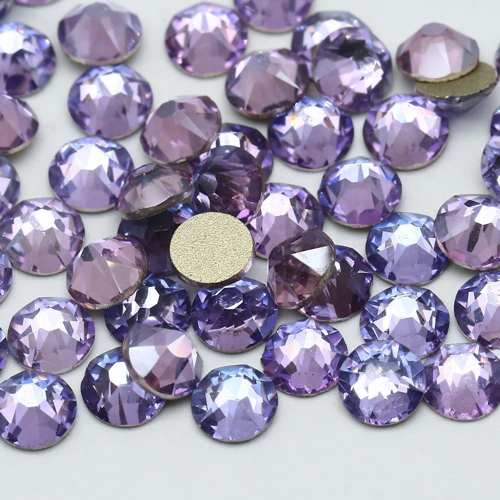 Factory 16 cut 2088 rhinestones Crystal AB 8+8 Glass Rhinestone Non Hot Fix Flat Back For Nail Art