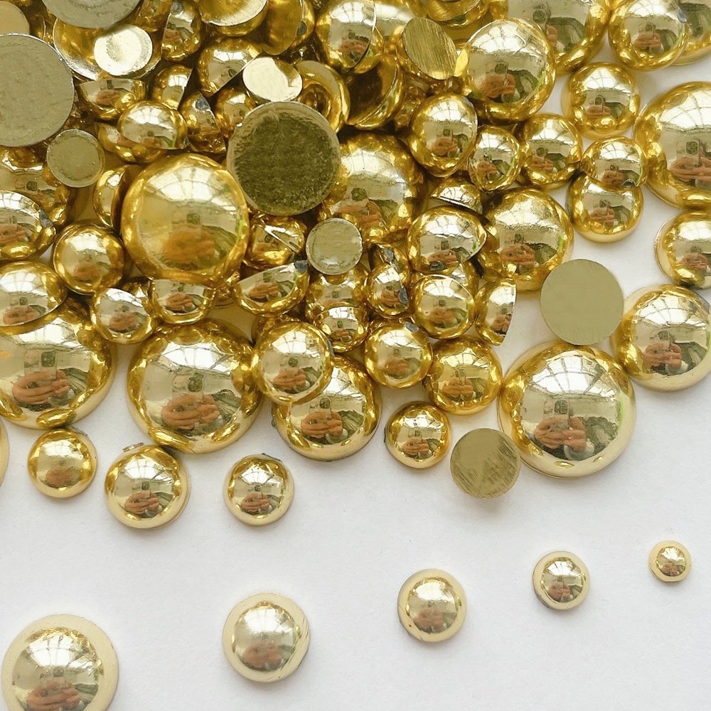 Mixed size 3-10mm AB color Flat-back half face pearl Bulk Rhinestone Pearls ABS Half Pearls Fast Delivery Used for decoration