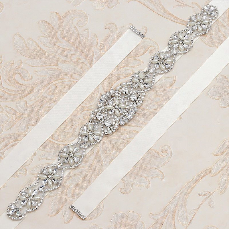 Mixed Styles Rhinestone Bridal Sash Belt Dress Accessories Silver Diamond Bridesmaid Belts For Party