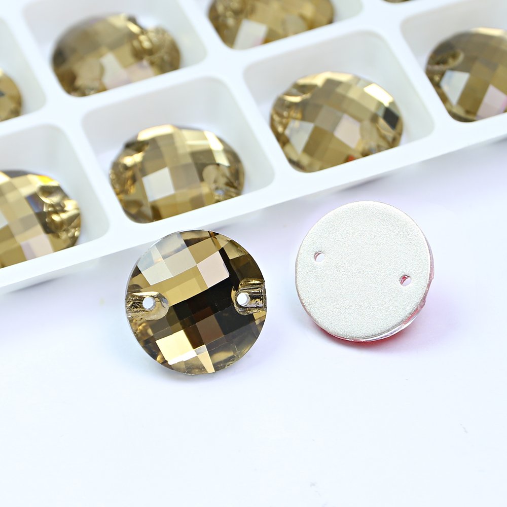 Sew-on Crystal Round Flat Back rhinestone wholesale loose crystal beads For Garment shoes diy sewing Accessories