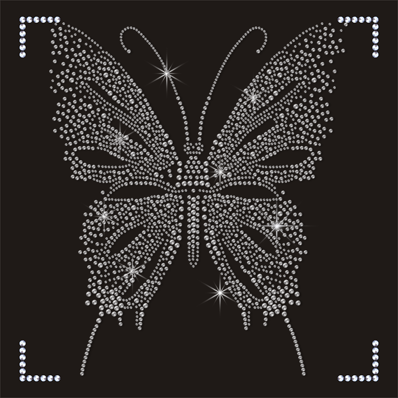 Custom 3D Butterfly Cheer Bow Rhinestone Transfer Iron-On Patches for Sports Made of Quality Leather