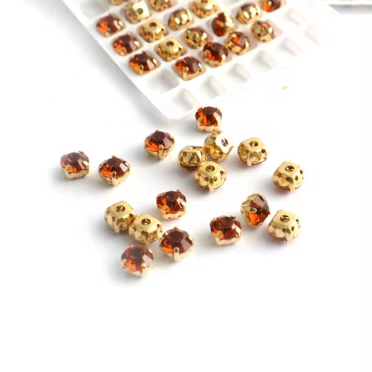 Multi Claw Setting Sew On Rhinestone With Cloaw Setting Red Crystal Glass Stones For Clothes Decoration Accessories