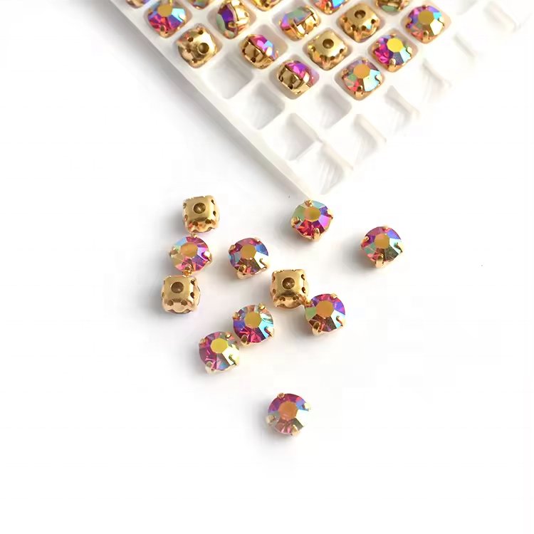 Multi Claw Setting Sew On Rhinestone With Cloaw Setting Red Crystal Glass Stones For Clothes Decoration Accessories