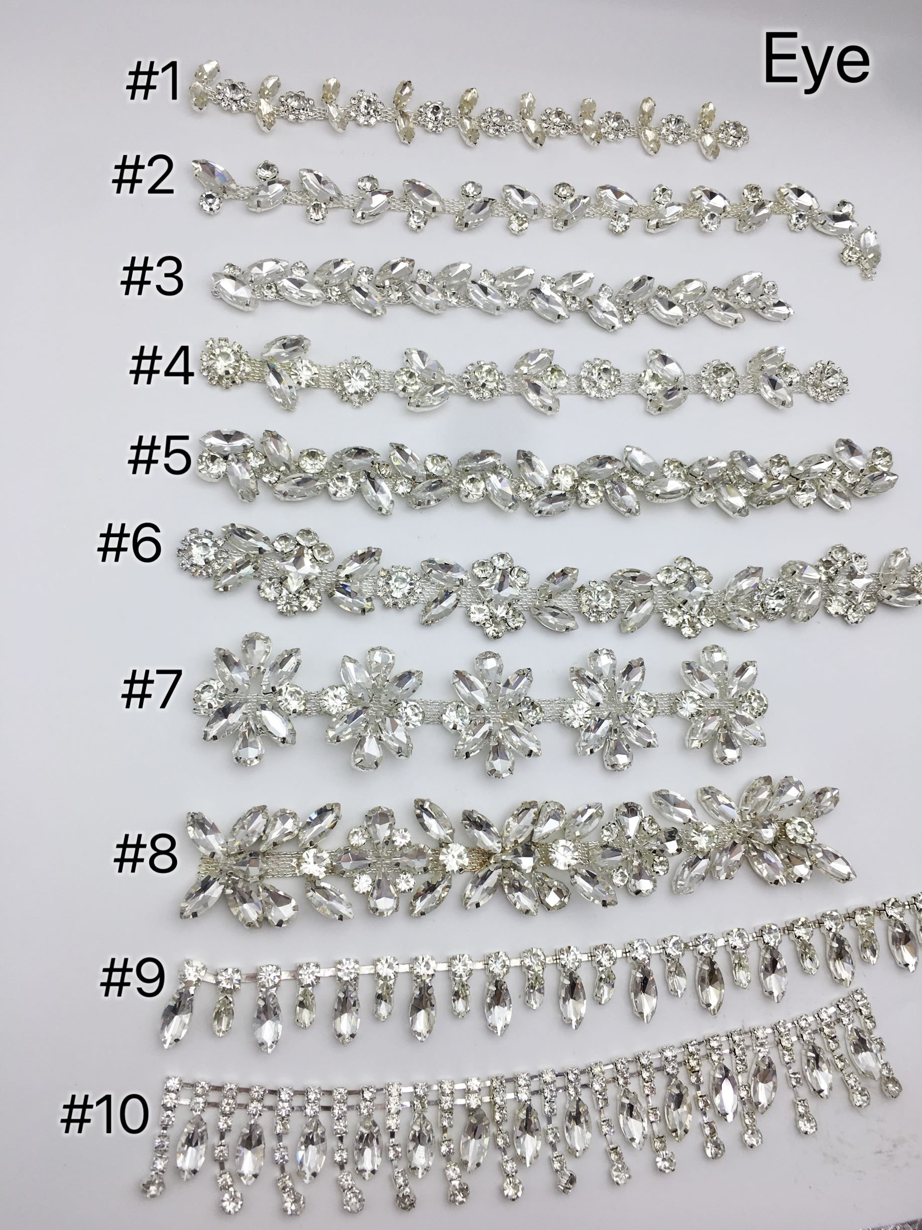 SINRONG Horse Eye glass diamond decorative rhinestone flower chain, used for DIY crystal trimmed shoes and dresses