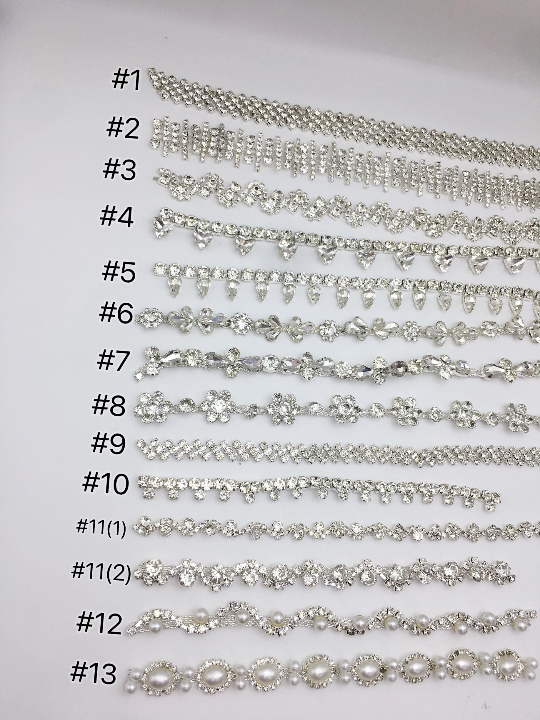 SINRONG Horse Eye glass diamond decorative rhinestone flower chain, used for DIY crystal trimmed shoes and dresses