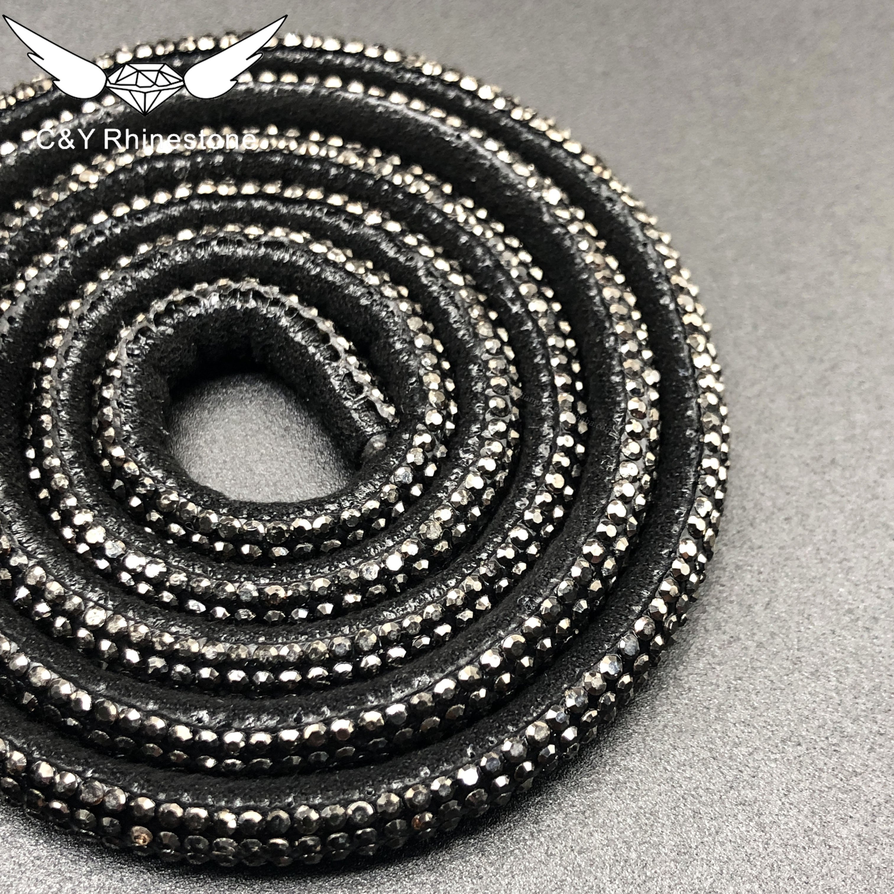 CY 6mm Luxury Crystal Diamond Rope Tube For Hoodies Shoelace Crystal Rhinestone Cord