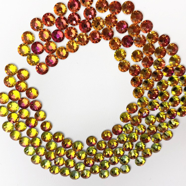 New Red Volcano 3D Flatback Hotfix Rhinestone Crystal Stone for Jewelry & Manicure Decoration Lead-Free Glass Material