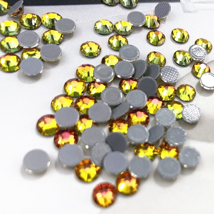New Red Volcano 3D Flatback Hotfix Rhinestone Crystal Stone for Jewelry & Manicure Decoration Lead-Free Glass Material