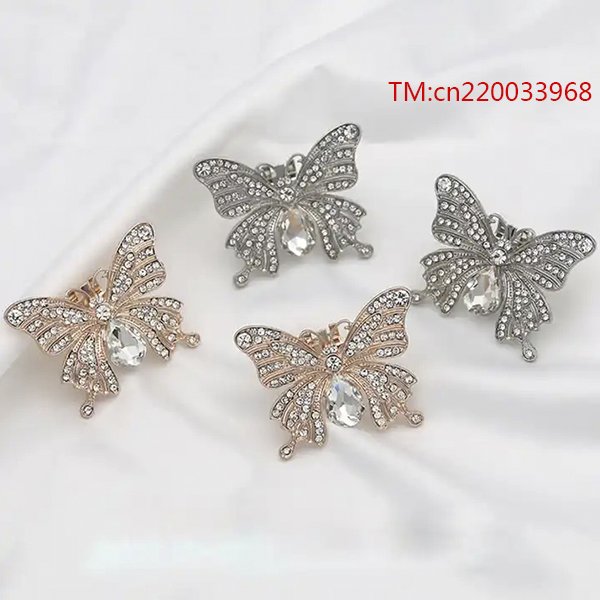Rhinestones Butterfly Metal Shoe Buckle Jewelry Decoration Clips For Women Shoes