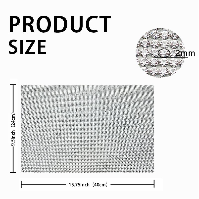 Hot Sale Hot Fix Crystal Rhinestone Mesh Double Side Adhesive Rhinestone Diamond Sticker Strass Mesh Sheets