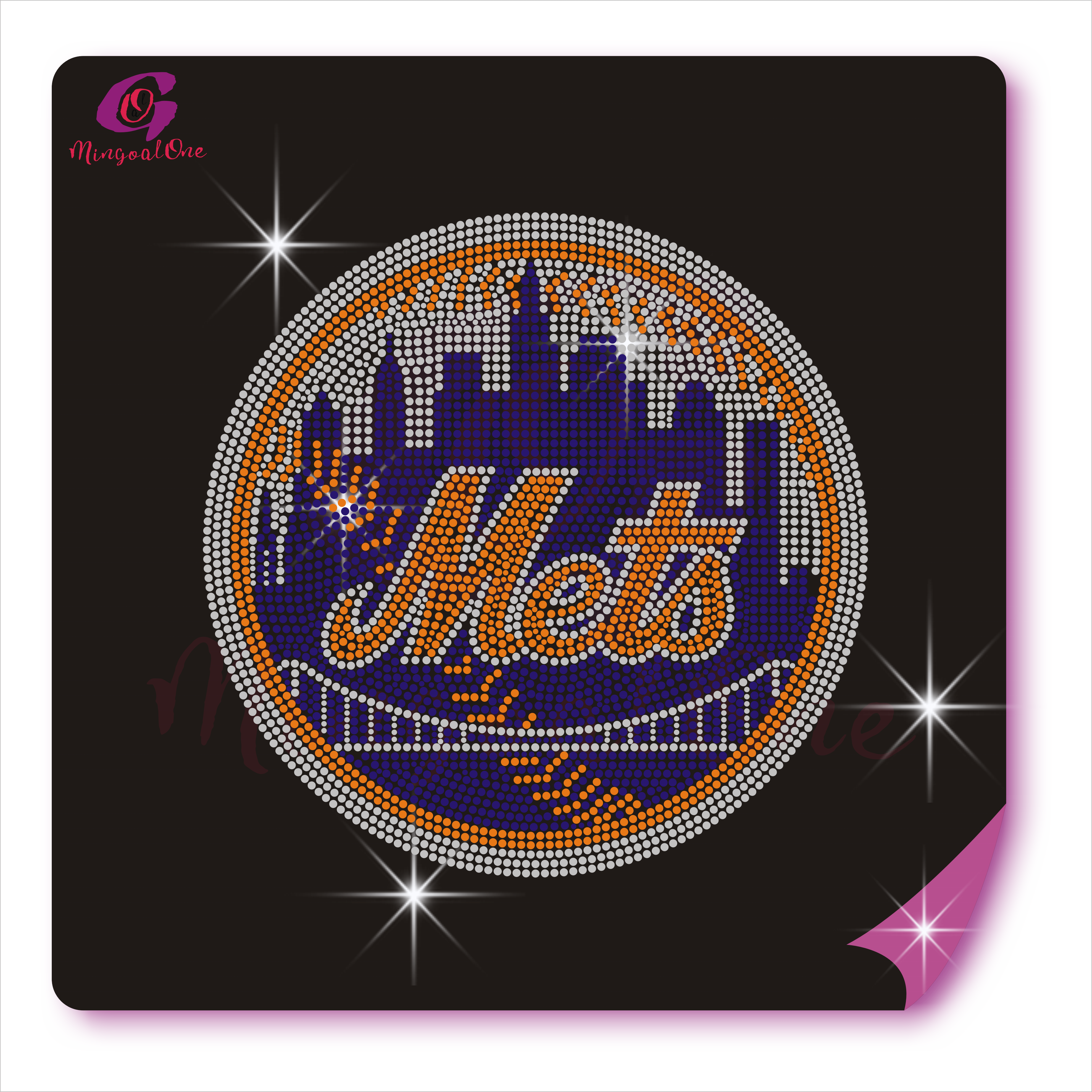 Wholesale Bling Teams Sports Logo Designs Iron On Football Basketball Baseball Hockey Rhinestone Heat Transfer for T-shirts