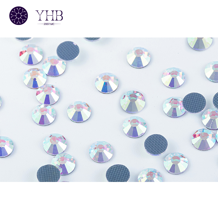 YHB Factory Wholesalers SS0-SS48 Logo Nail Art Shoes Crystals Ab Hotfix Crystal Rhinestone For Garment