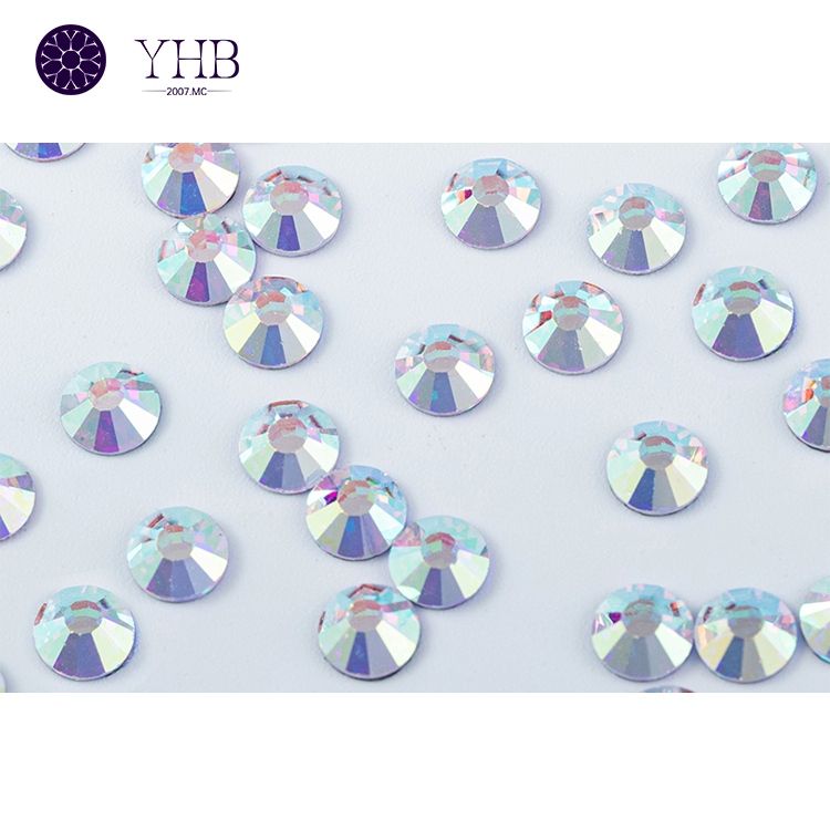 YHB Factory Wholesalers SS0-SS48 Logo Nail Art Shoes Crystals Ab Hotfix Crystal Rhinestone For Garment