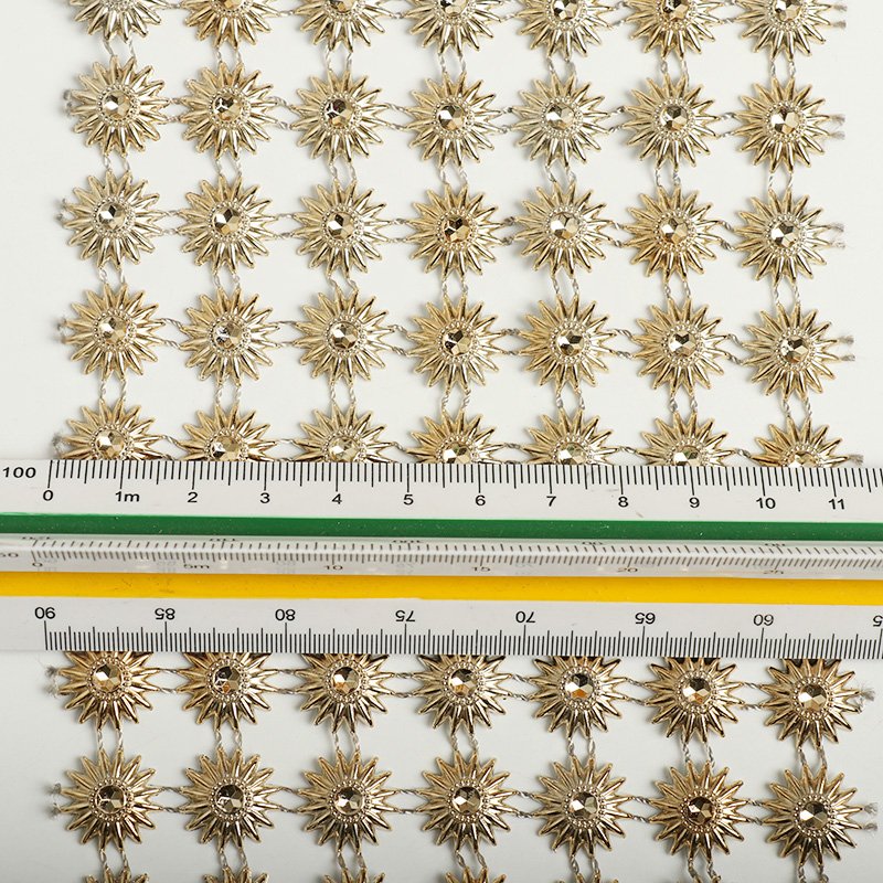 7 Rows Flower Shape Plastic Floral Diy Decoration Diamond Ribbon Roll Rhinestone Mesh Shoes Hats Clothing Accessories