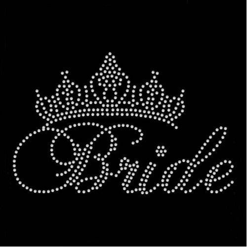 crystal bling bride rhinestone transfer iron on custom motif wedding rhinestone transfer
