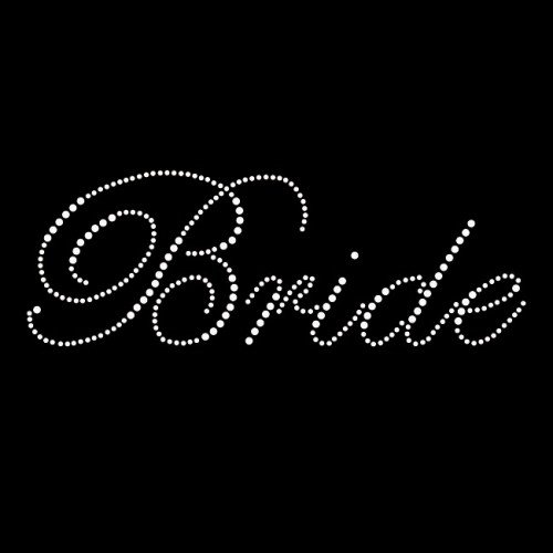 crystal bling bride rhinestone transfer iron on custom motif wedding rhinestone transfer
